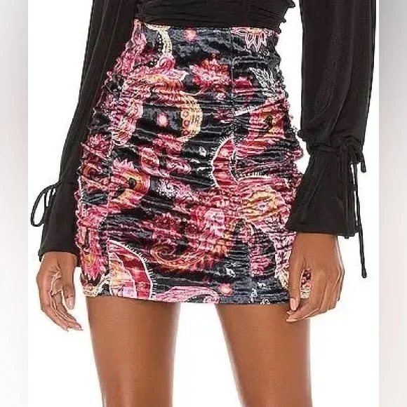 Free People Velvet Like Mini Skirt - Picture 2 of 9